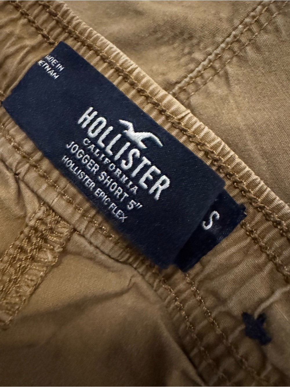 Hollister Tan Drawstring Waist Men's Shorts - Picture 4 of 4